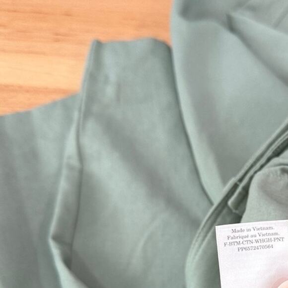 Everlane The Draper Pleated Pant in Buttersmooth Seagrass Green size 00 Short - Picture 7 of 7